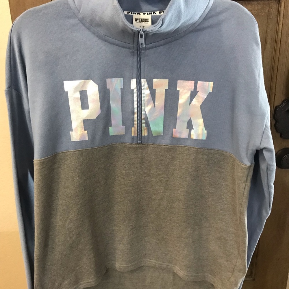 Pink VIctoria Secret VS Holographic Pullover